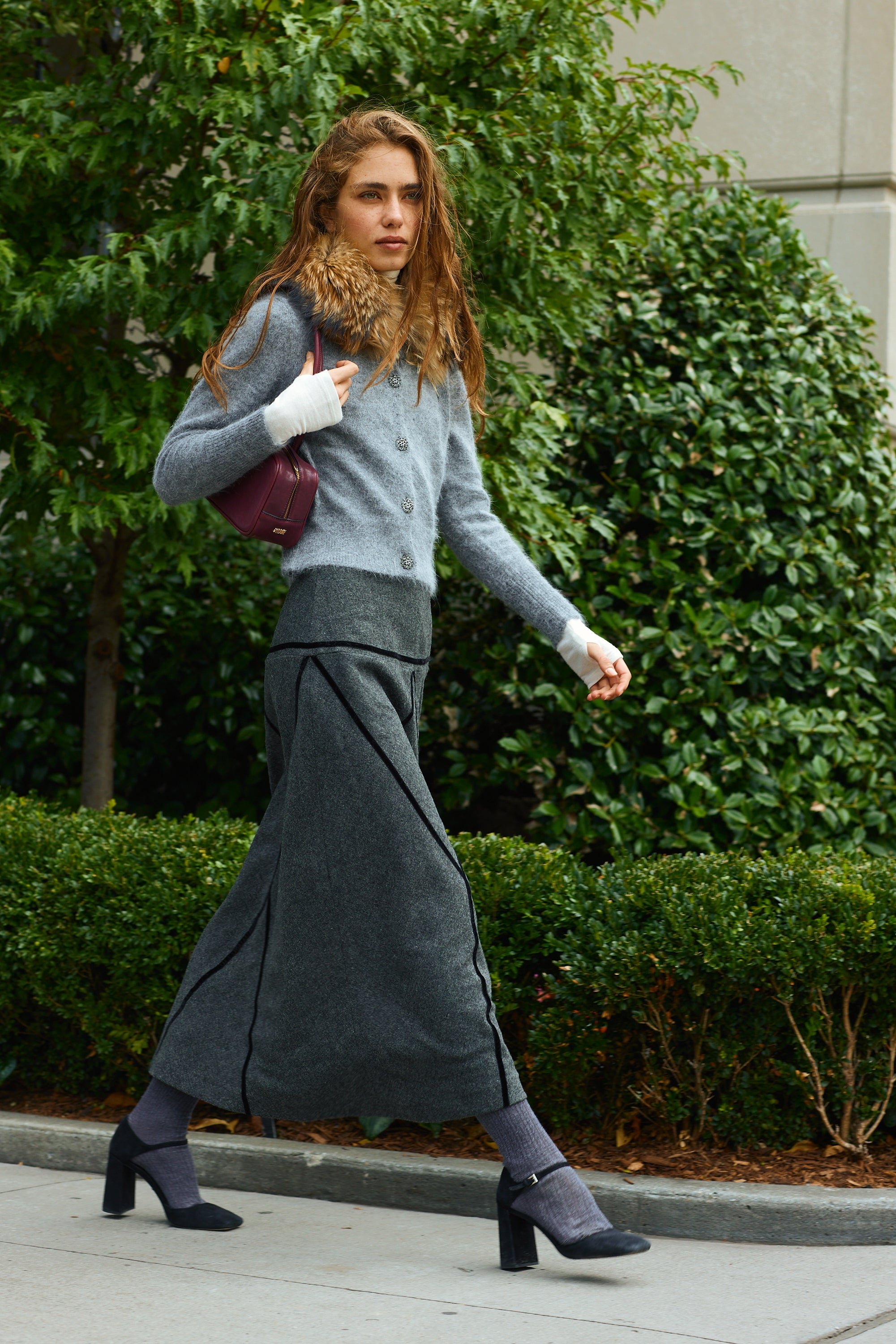 FALDA ROMBO SHETLAND MARENGO