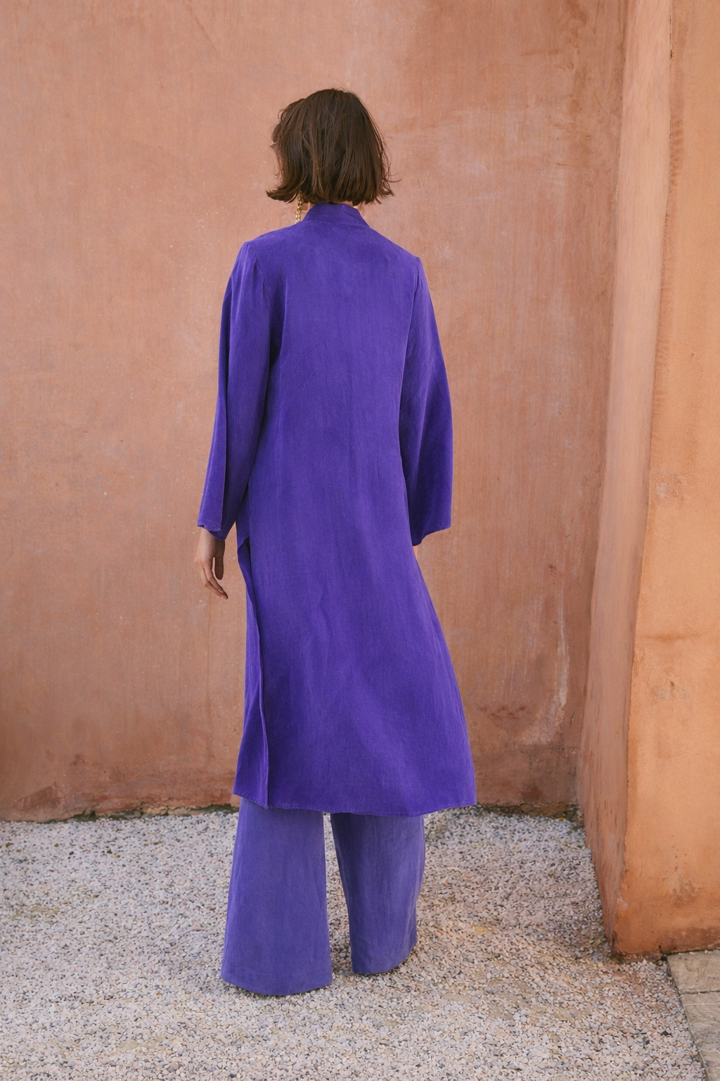 ABRIGO CHINISKI CUPRO MORADO