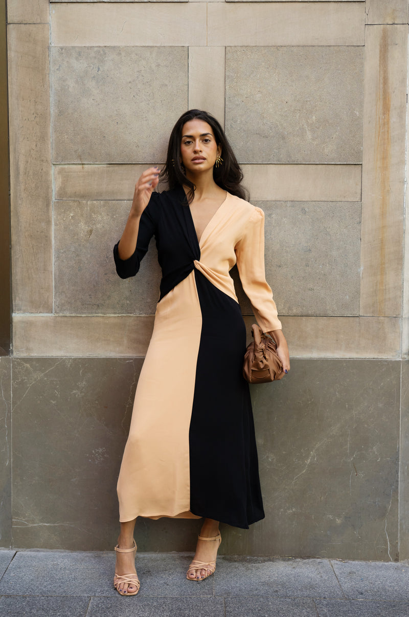 DAMA CREPE BLACK DRESS