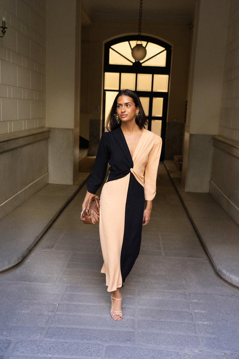 DAMA CREPE BLACK DRESS