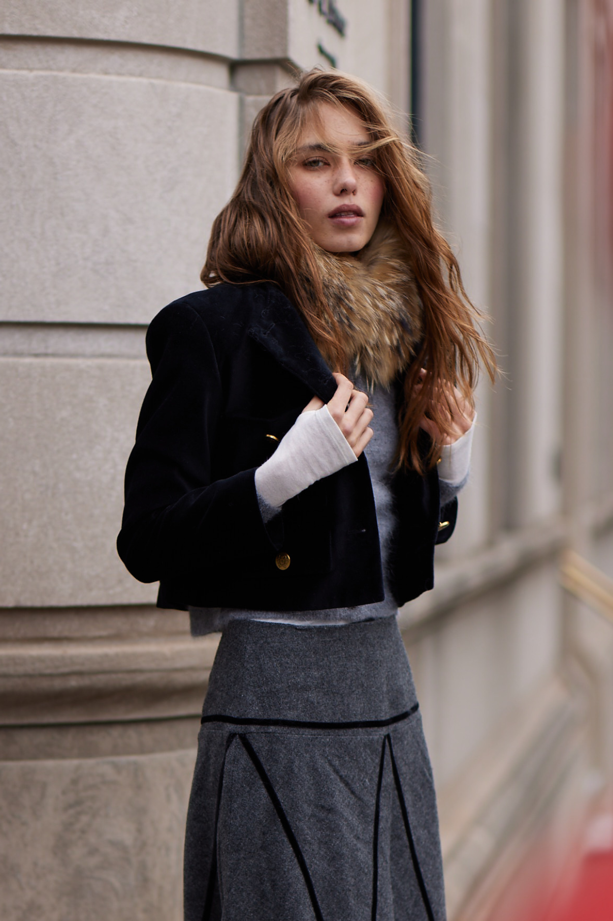 CHAQUETA AINA VELVET NEGRO