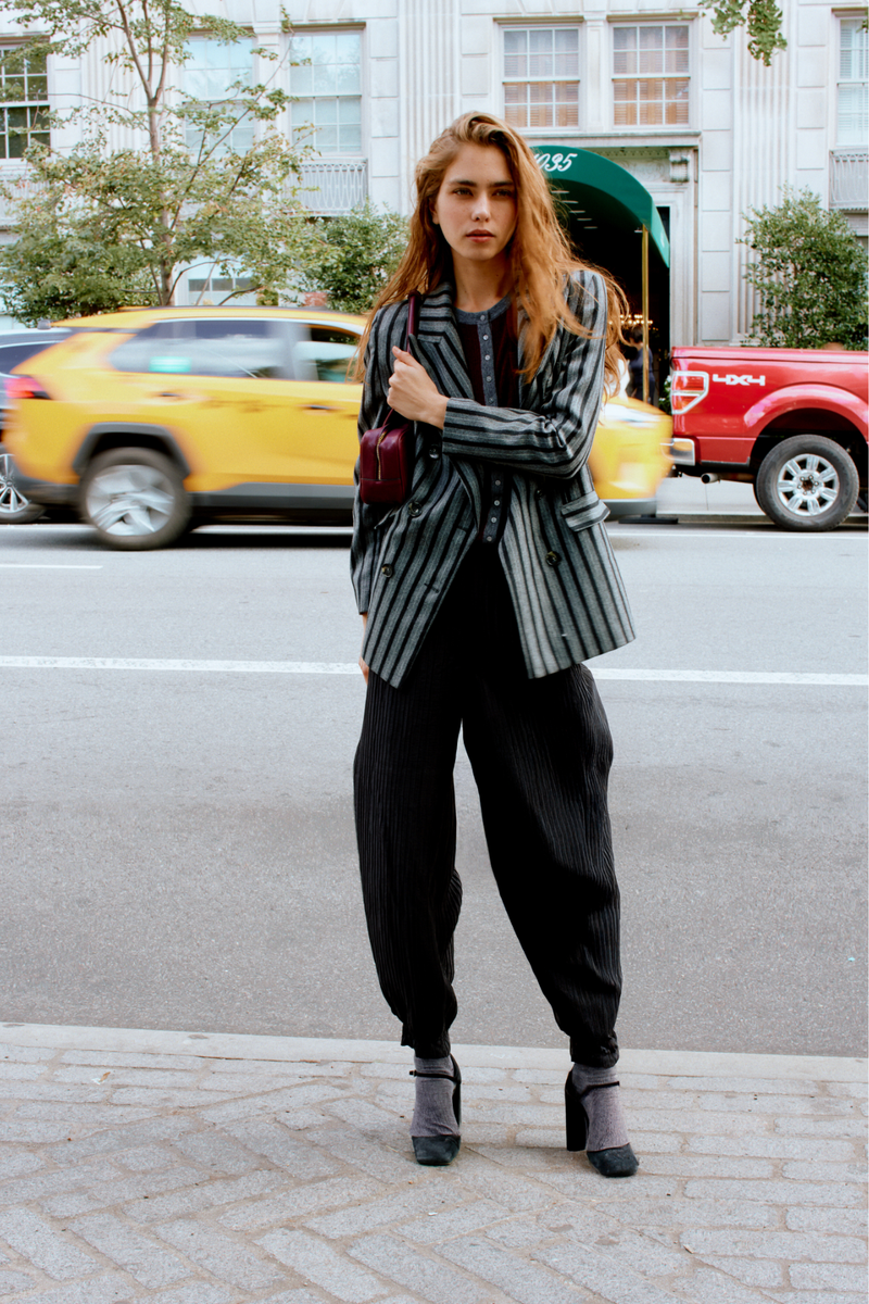 PANTALON BOMBACHO ARRUGUILLA NOIR