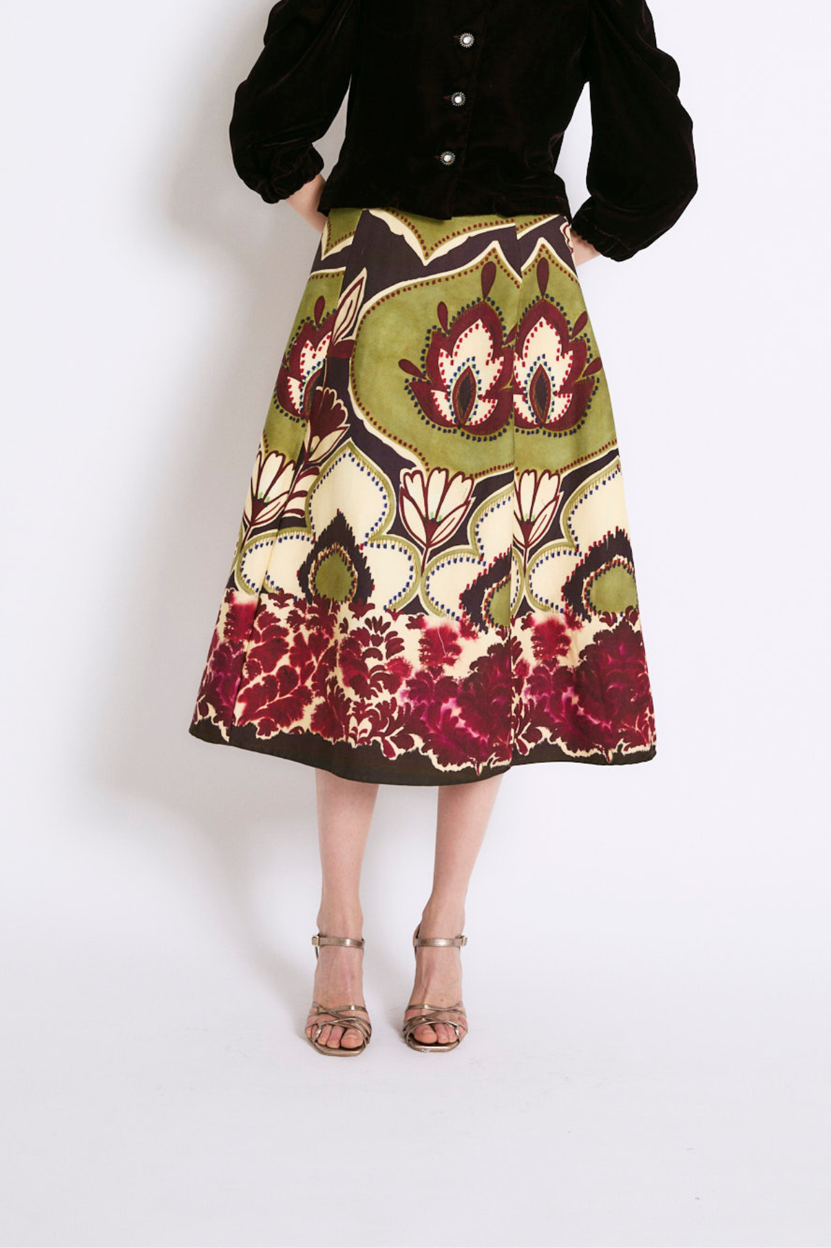 FALDA COLUMN JOANA FRAMBUESA