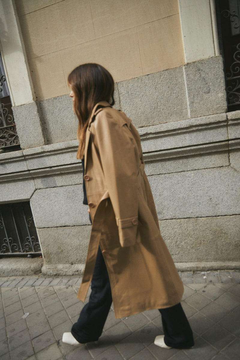 TRENCH COAT BASSET BEIGE LEATHER 
