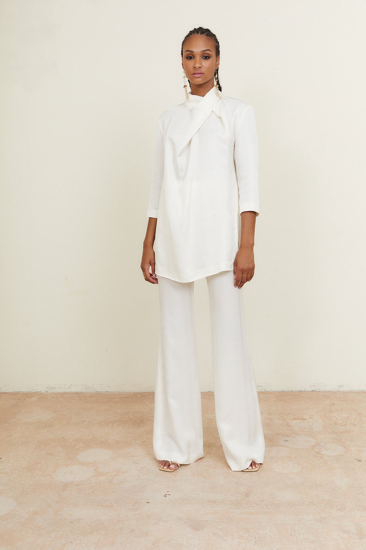 CLOTILDE JCQ ZIGZAG ECRU TUNIC